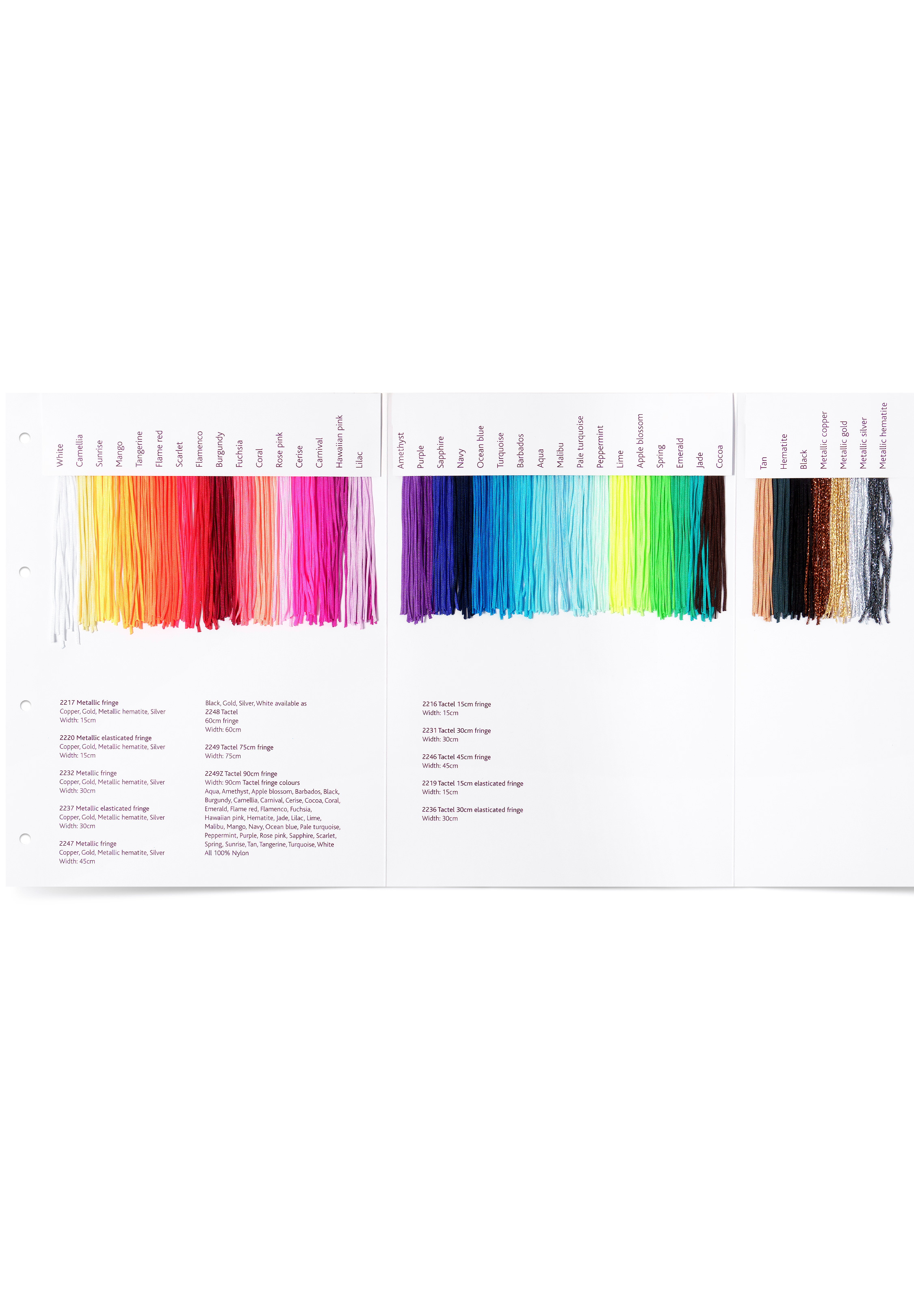 DSI SA/Fringe Swatch Card